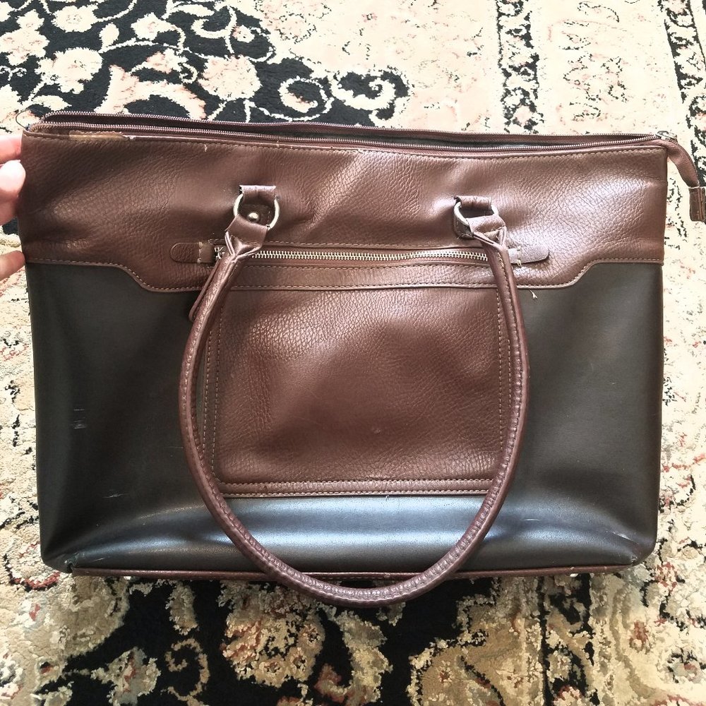 Brown tote bag